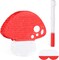 Mushroom Pinata with Stick and Blindfold 3D Red Mushroom Pinata for Kids Fairy Theme Birthday Party Decorations Forest Jungle Party Supplies Baby Shower Fantasy Decor